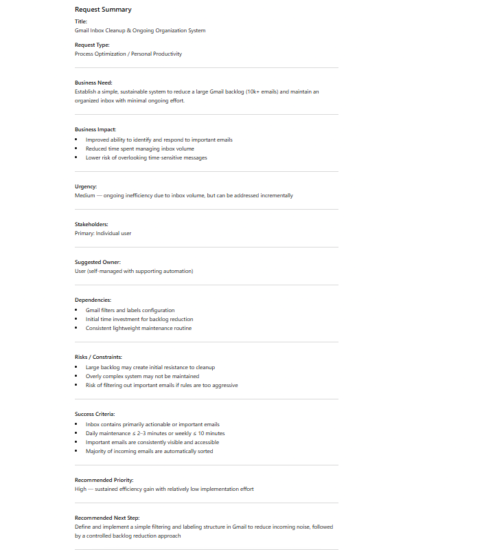 Final structured output.